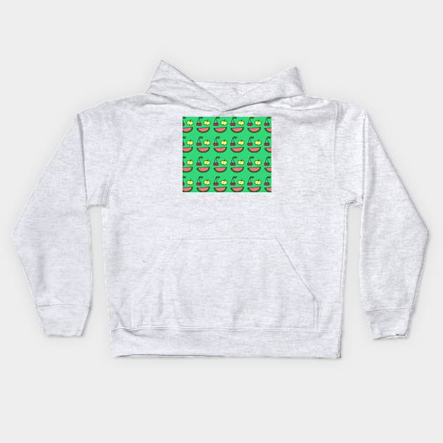 Watercolor watermelon Kids Hoodie by timegraf